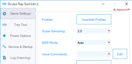 Oculus TrayTool